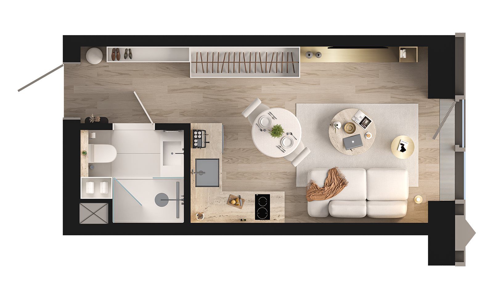 Квартира-студия, 22,1 м² — фото 2