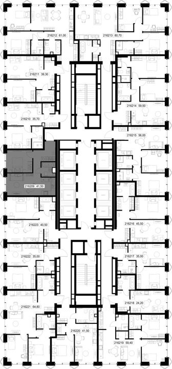1-комнатная квартира, 41,5 м² — фото 2