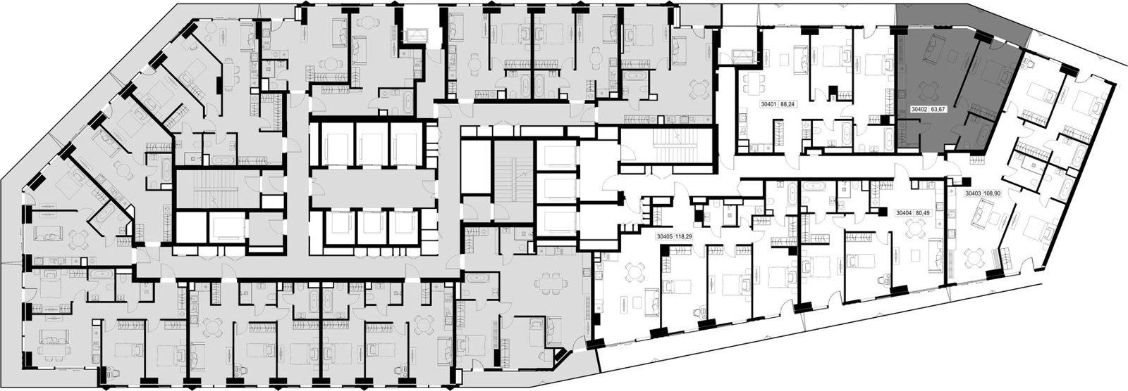 1-комнатная квартира, 63,7 м² — фото 2