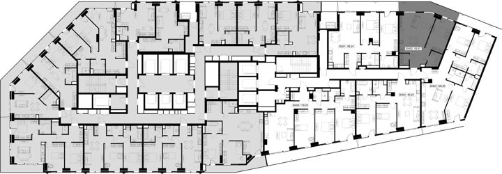 1-комнатная квартира, 63,7 м² — фото 2