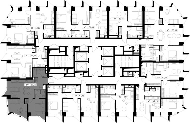 2-комнатная квартира, 60,1 м² — фото 2