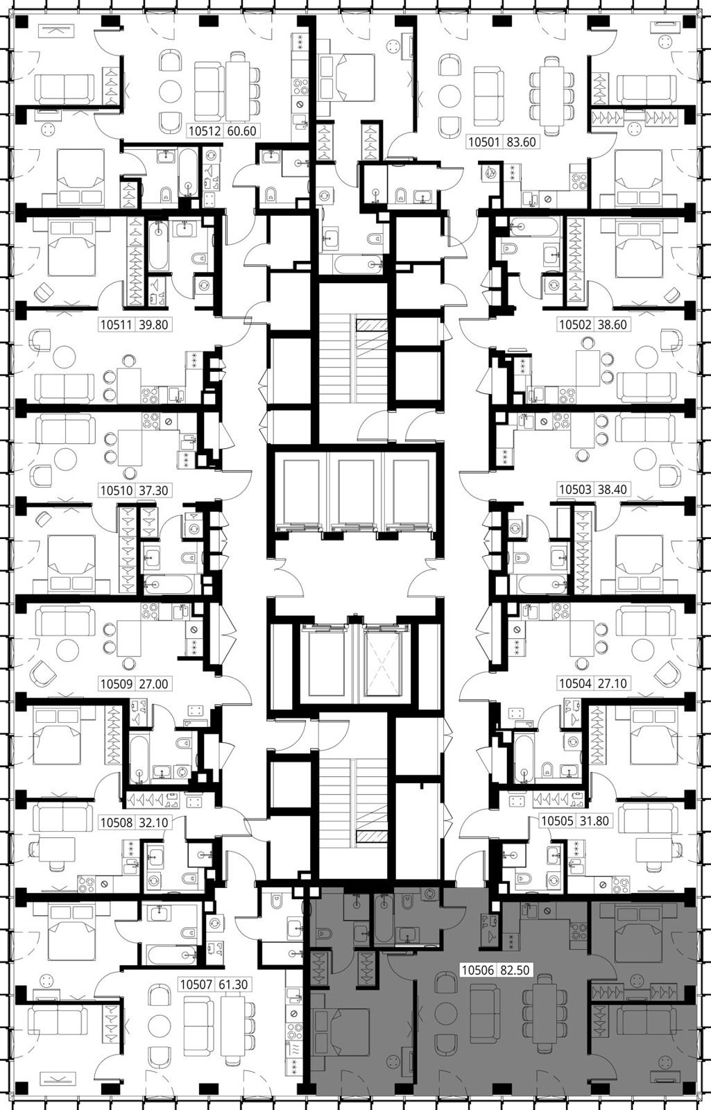 3-комнатная квартира, 82,5 м² — фото 2