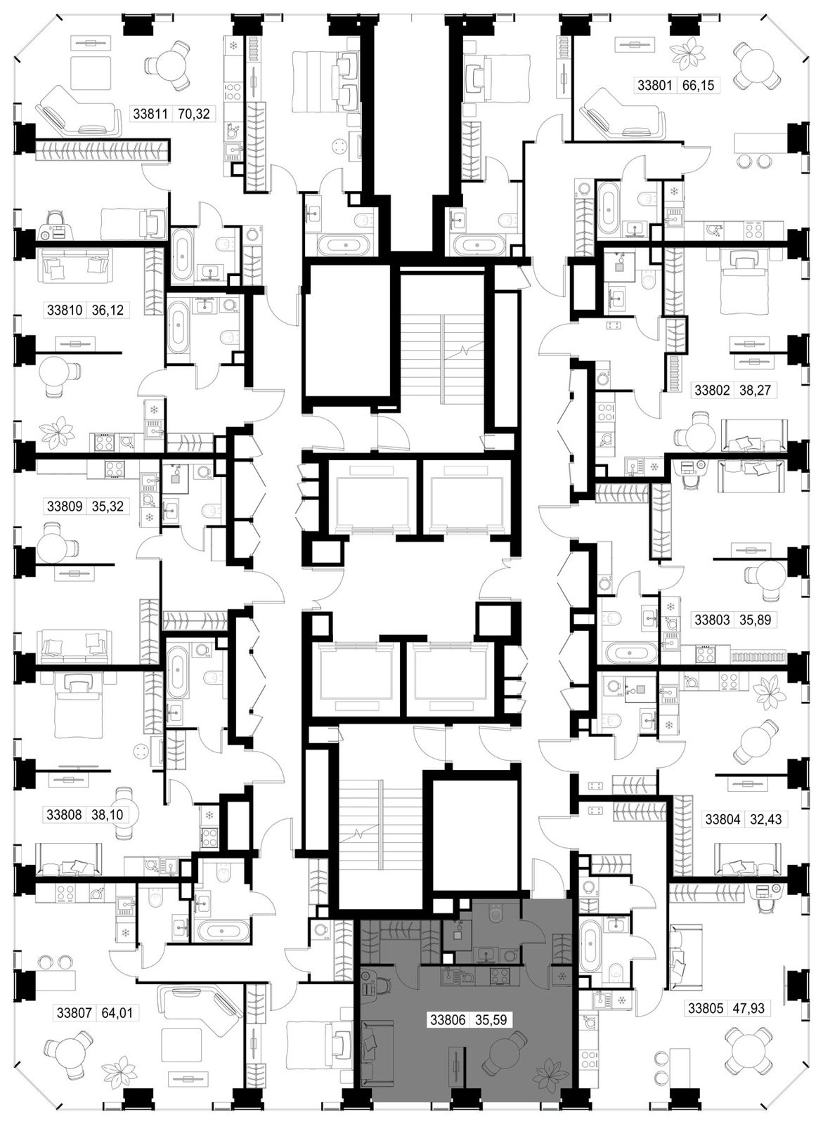 1-комнатная квартира, 35,6 м² — фото 2