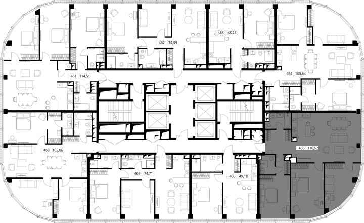 3-комнатная квартира, 117,5 м² — фото 2