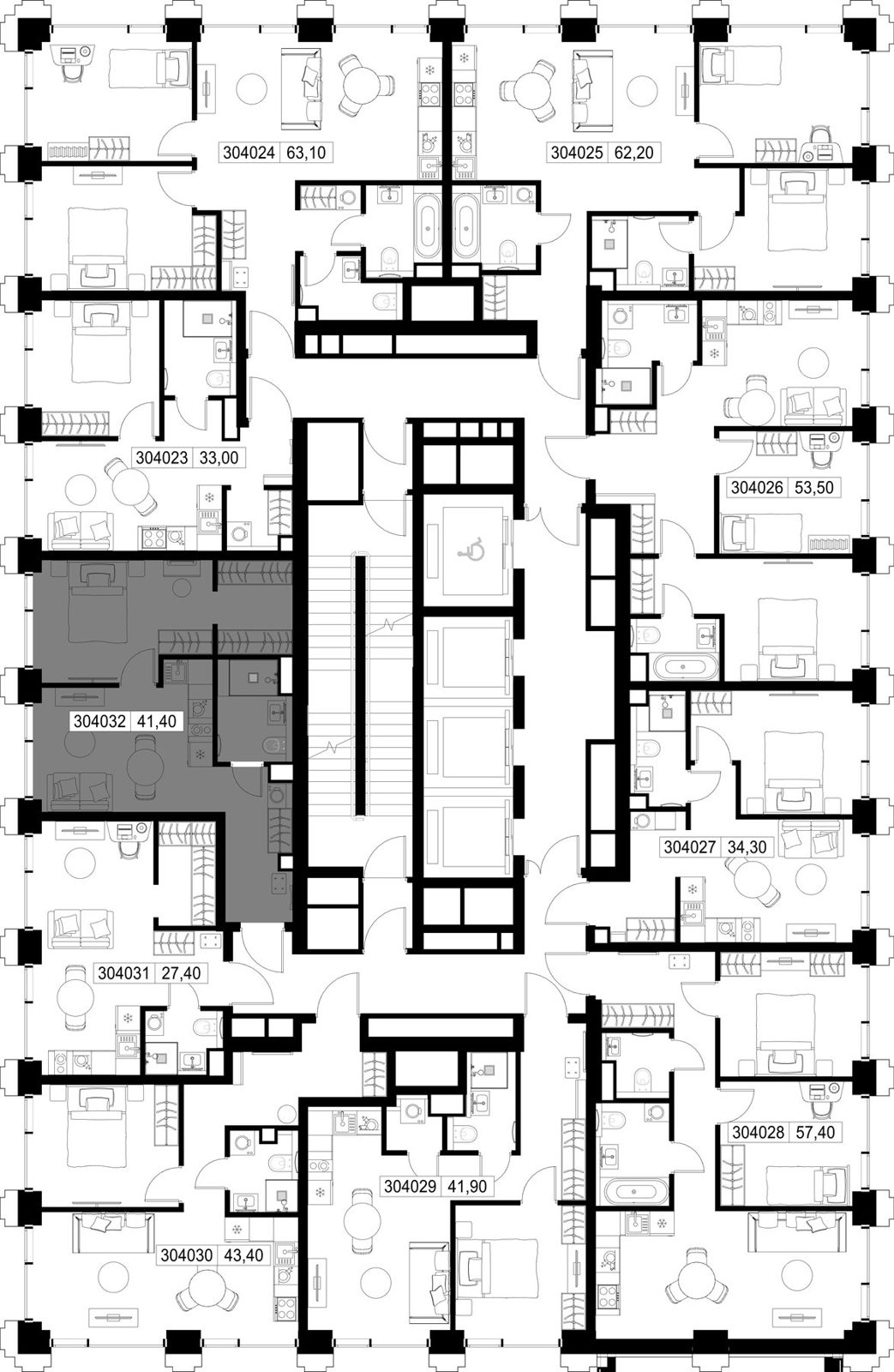1-комнатная квартира, 41,4 м² — фото 2