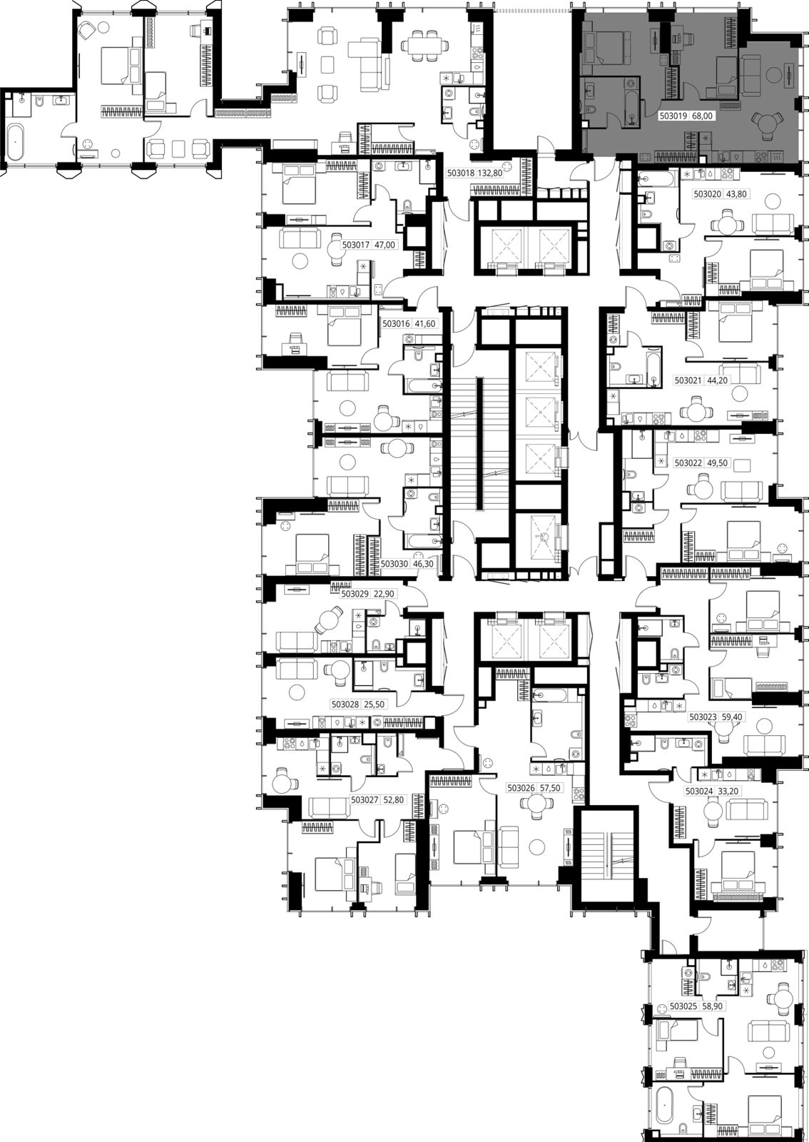3-комнатная квартира, 68 м² — фото 2