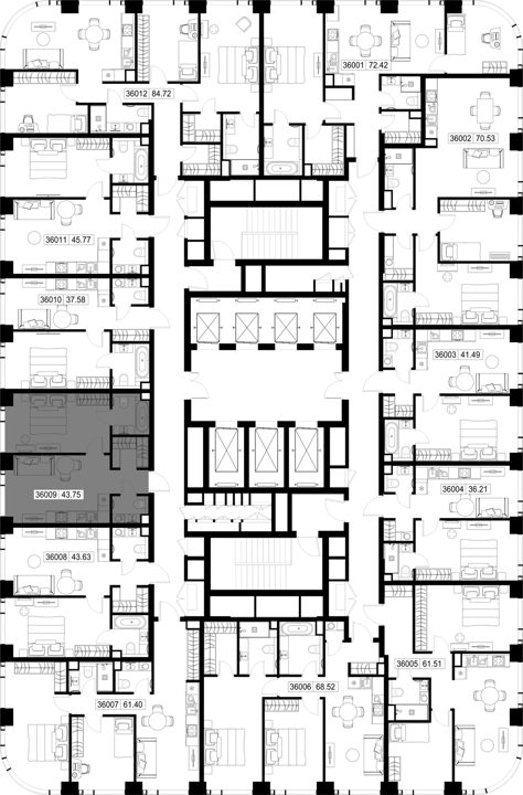 1-комнатная квартира, 43,8 м² — фото 2