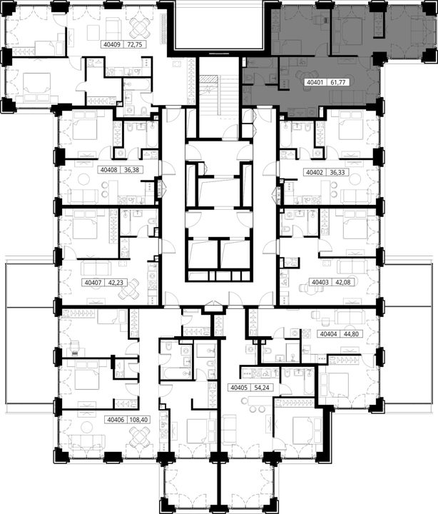 2-комнатная квартира, 61,8 м² — фото 2