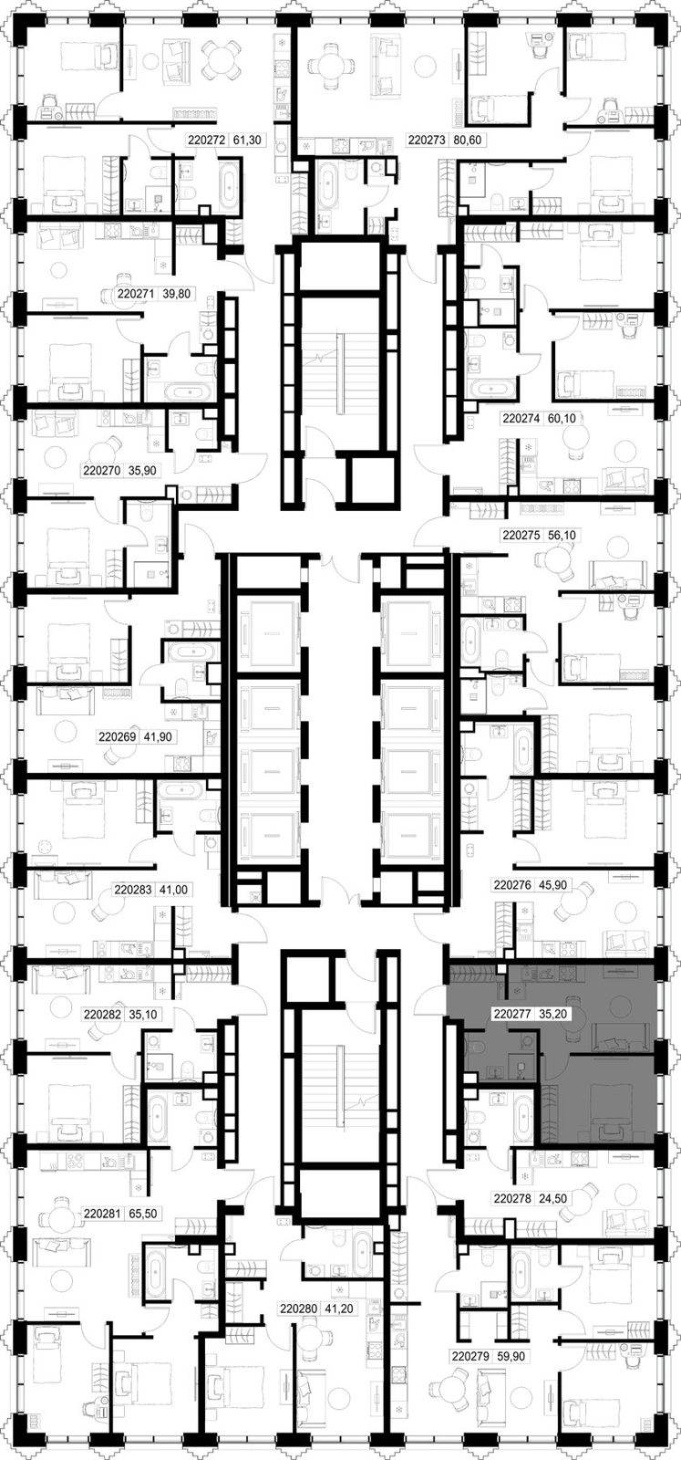 1-комнатная квартира, 35,2 м² — фото 2