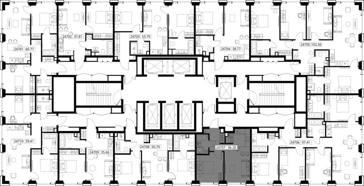 1-комнатная квартира, 36,3 м² — фото 2