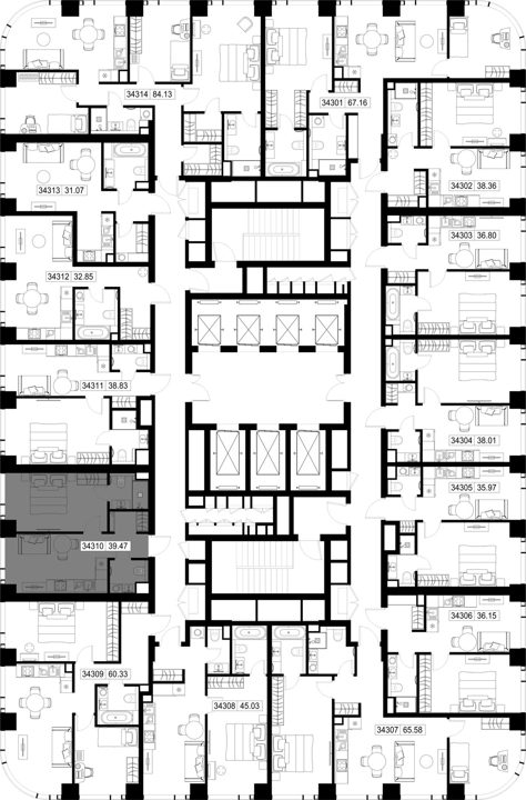 1-комнатная квартира, 39,5 м² — фото 2