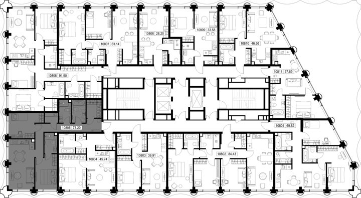 2-комнатная квартира, 73,2 м² — фото 2