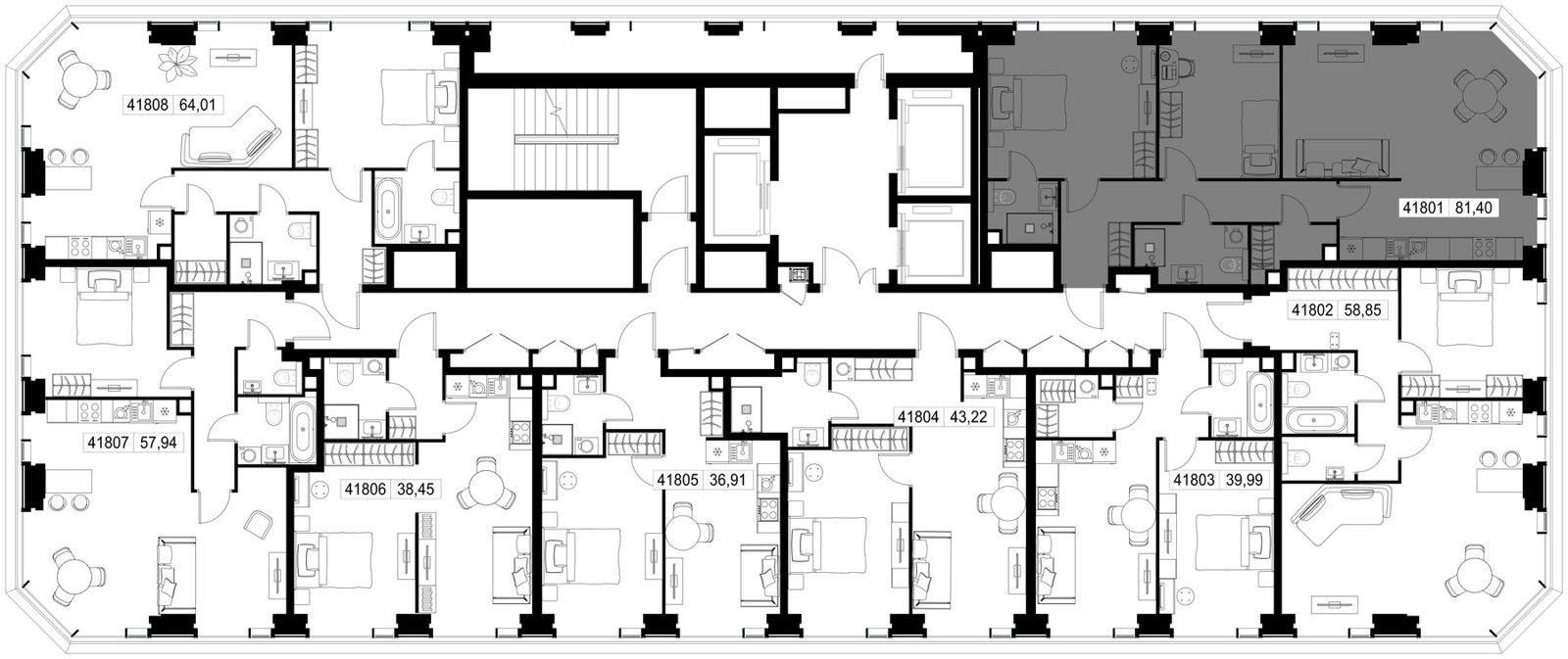 3-комнатная квартира, 81,4 м² — фото 3