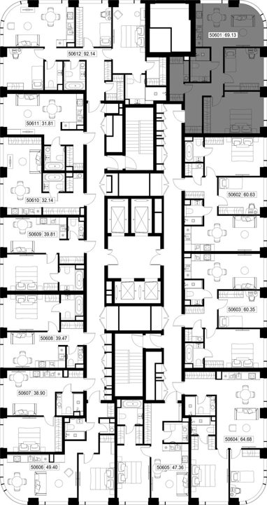 2-комнатная квартира, 69,1 м² — фото 2