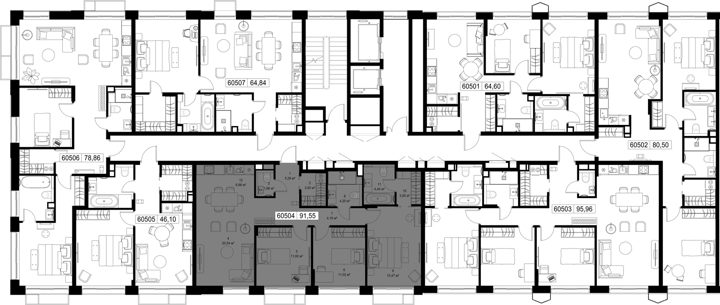 3-комнатная квартира, 91,5 м² — фото 2