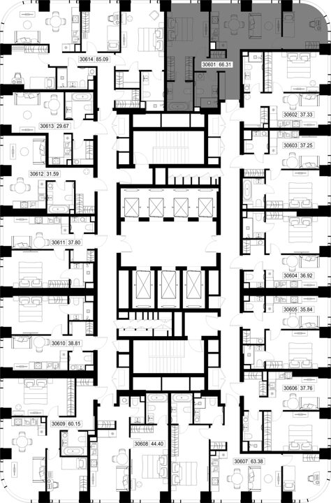 2-комнатная квартира, 66,3 м² — фото 2