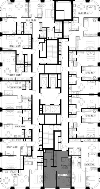 1-комнатная квартира, 47,4 м² — фото 2
