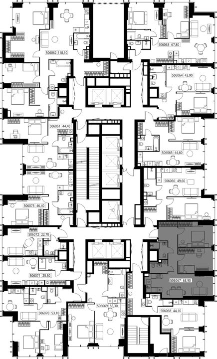 2-комнатная квартира, 63,9 м² — фото 2