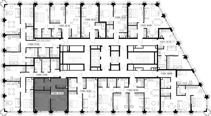 1-комнатная квартира, 45,8 м² — фото 2