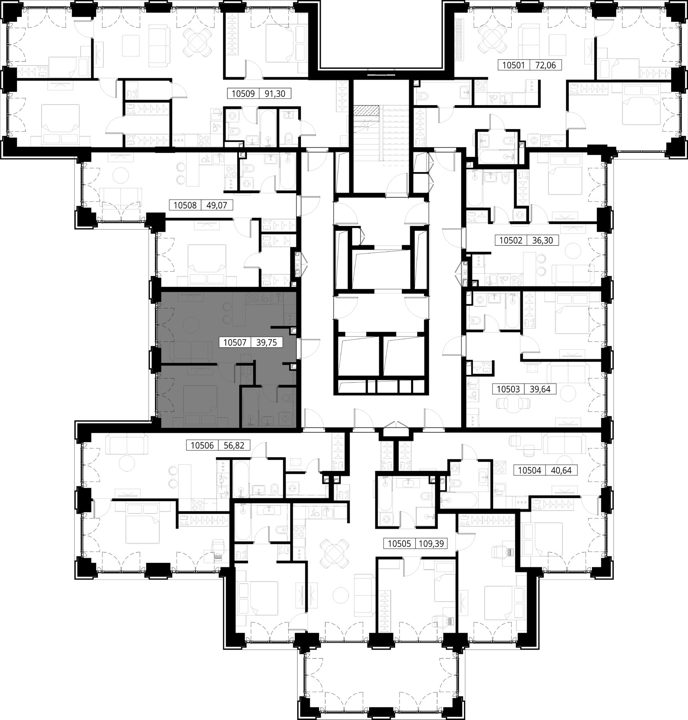 1-комнатная квартира, 39,8 м² — фото 2