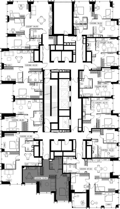 1-комнатная квартира, 53,9 м² — фото 2
