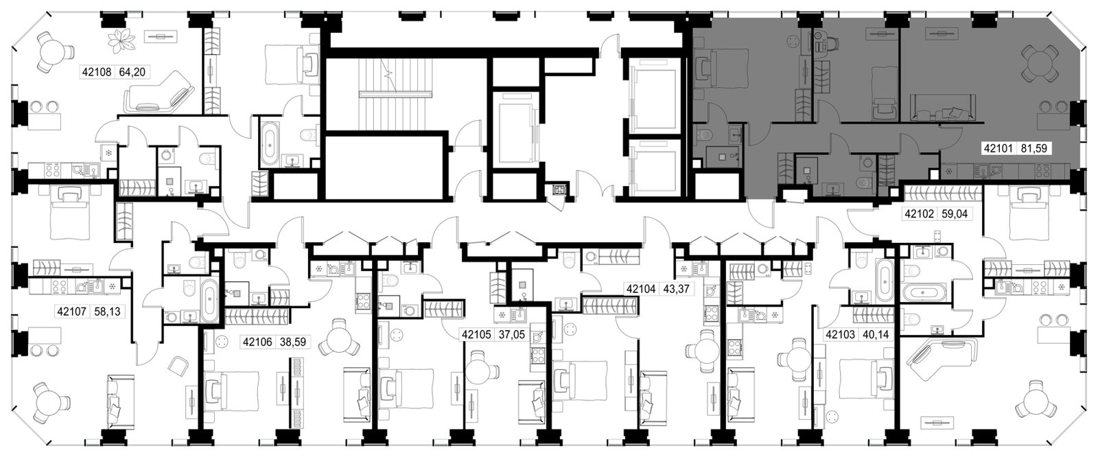 3-комнатная квартира, 81,6 м² — фото 3