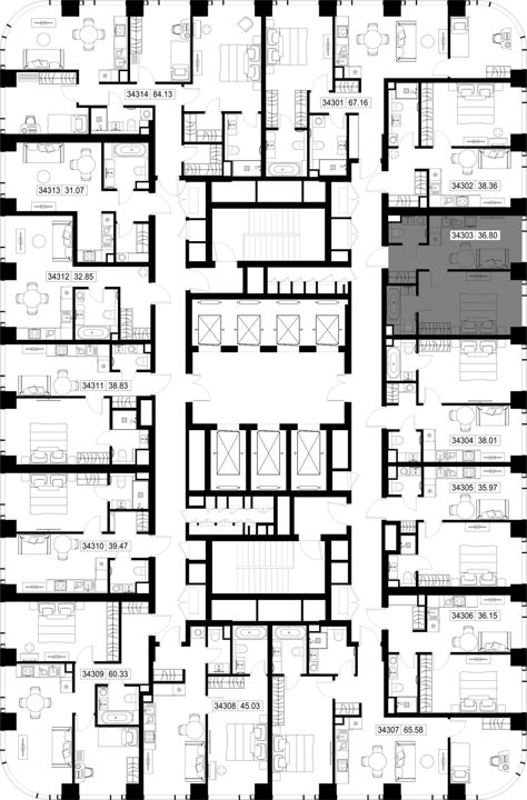 1-комнатная квартира, 36,8 м² — фото 2