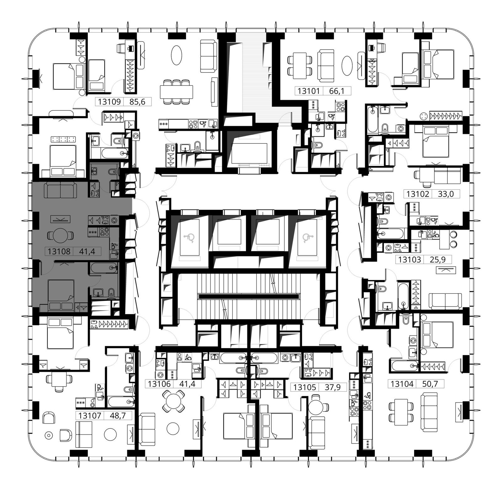 1-комнатная квартира, 41,4 м² — фото 2