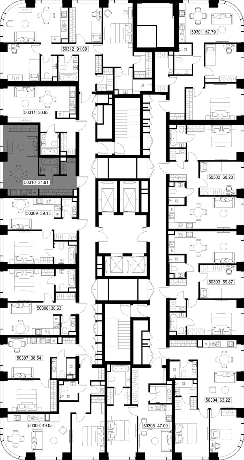 Квартира-студия, 31,9 м² — фото 2