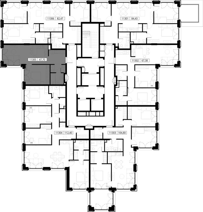 1-комнатная квартира, 47,7 м² — фото 2
