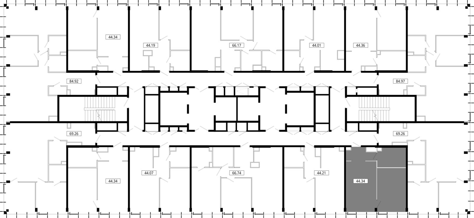 1-комнатная квартира, 44,1 м² — фото 2