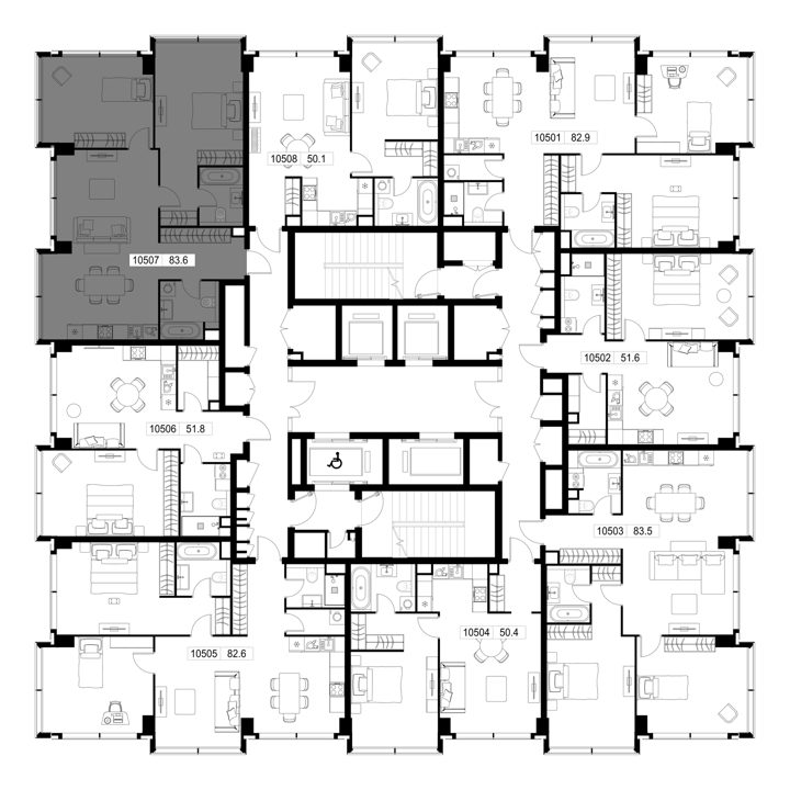 2-комнатная квартира, 83,6 м² — фото 2