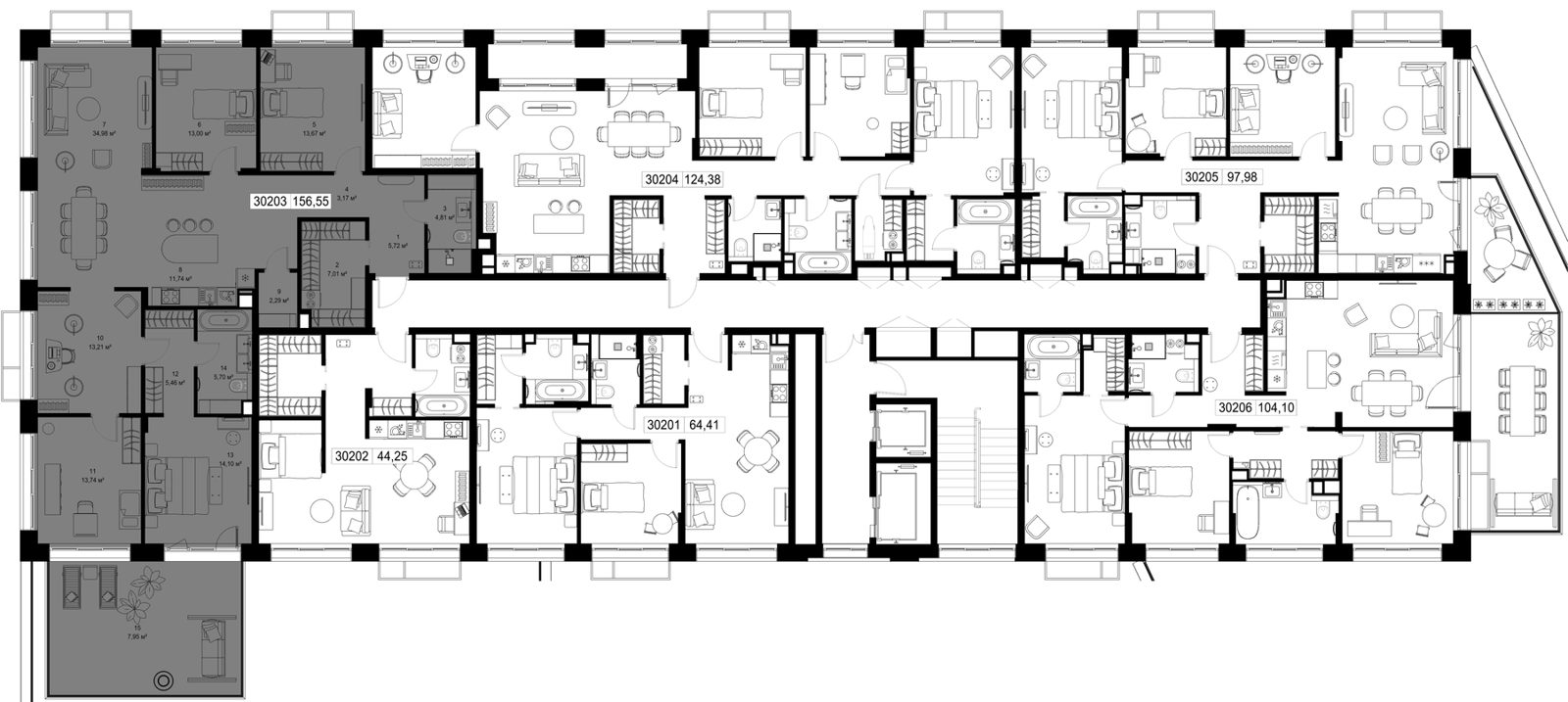 4-комнатная квартира, 156,6 м² — фото 2