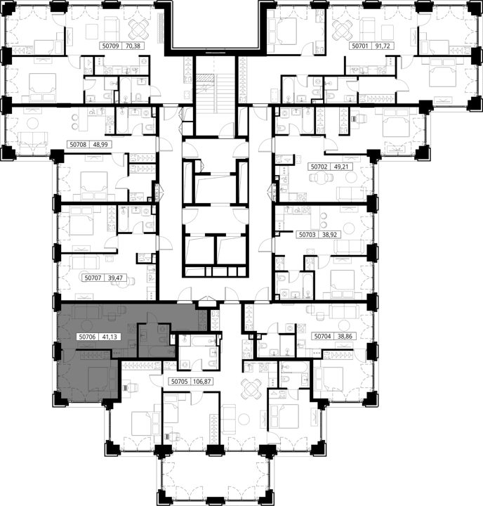 1-комнатная квартира, 41,1 м² — фото 2