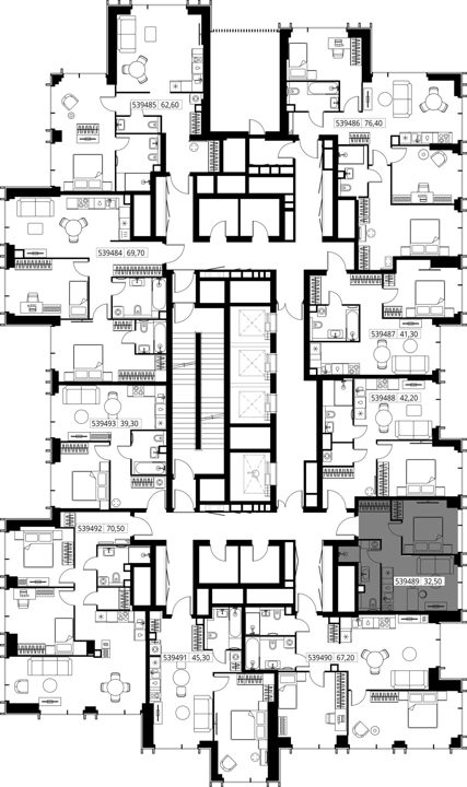 1-комнатная квартира, 32,5 м² — фото 2