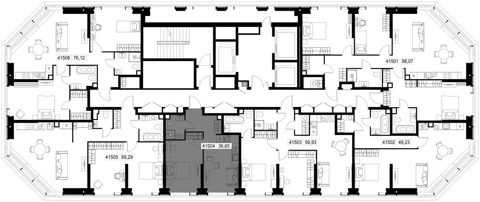 1-комнатная квартира, 36,6 м² — фото 2