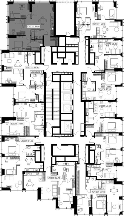 3-комнатная квартира, 84,9 м² — фото 2