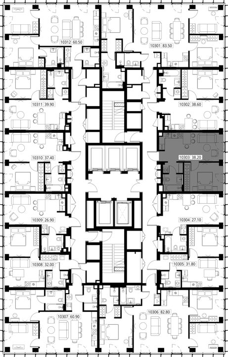 1-комнатная квартира, 38,2 м² — фото 2