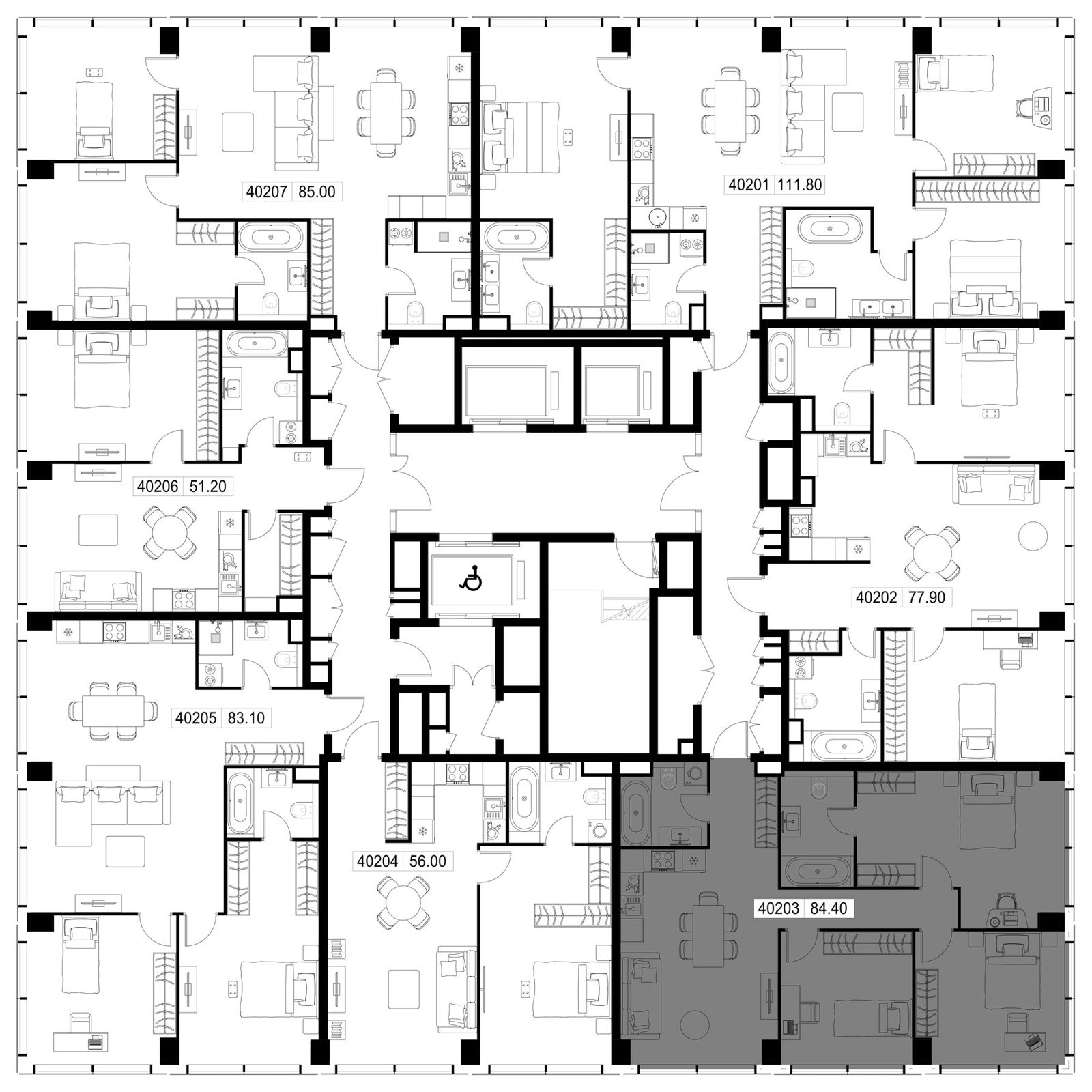 3-комнатная квартира, 84,4 м² — фото 2