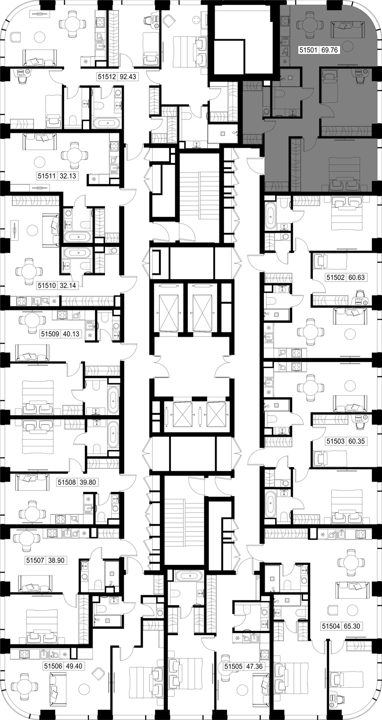 2-комнатная квартира, 69,8 м² — фото 2
