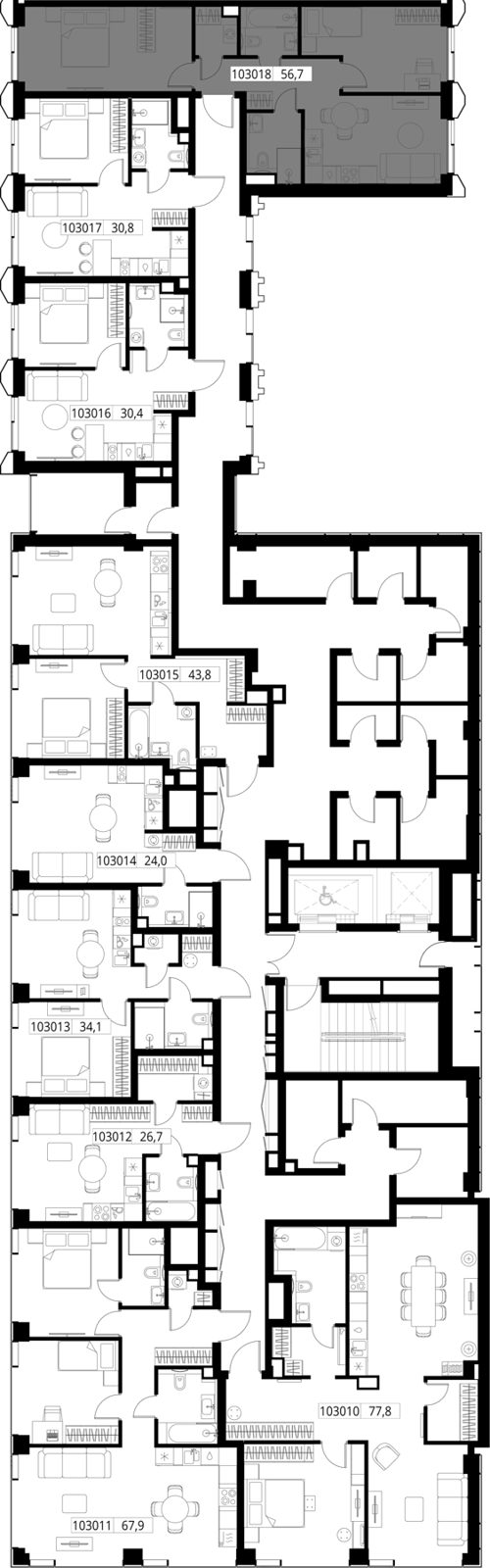 2-комнатная квартира, 58,5 м² — фото 2