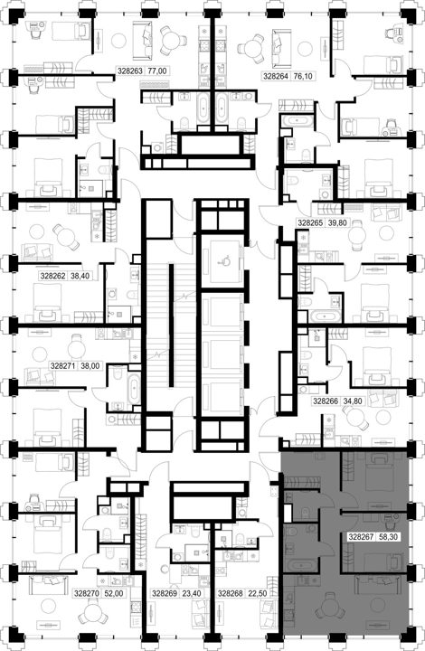 2-комнатная квартира, 58,3 м² — фото 2
