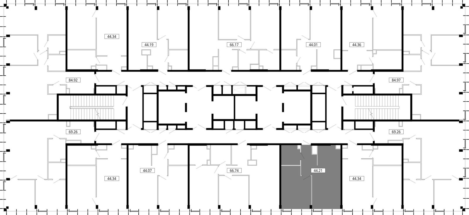 1-комнатная квартира, 44,1 м² — фото 2