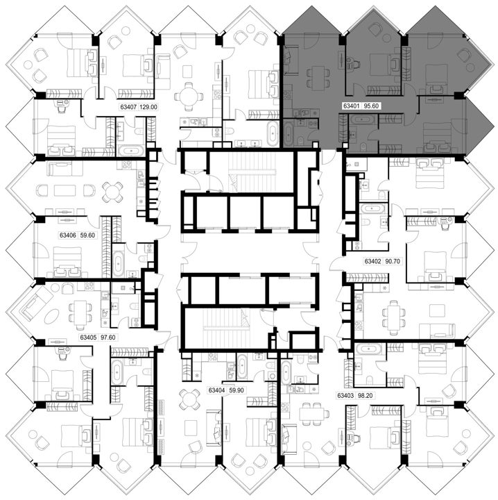 3-комнатная квартира, 95,6 м² — фото 2