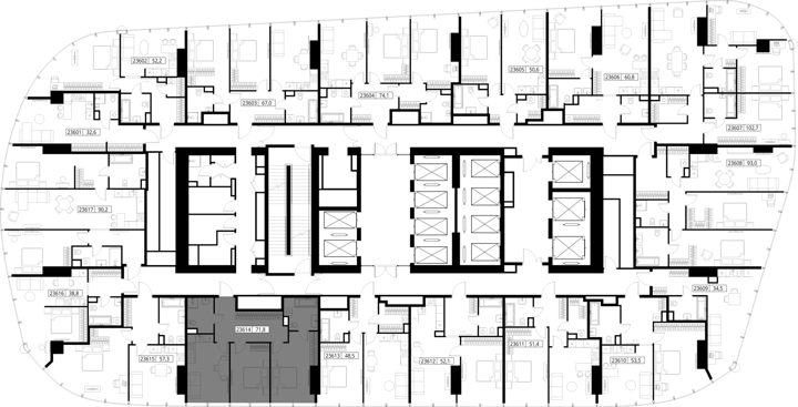 2-комнатная квартира, 71,8 м² — фото 2