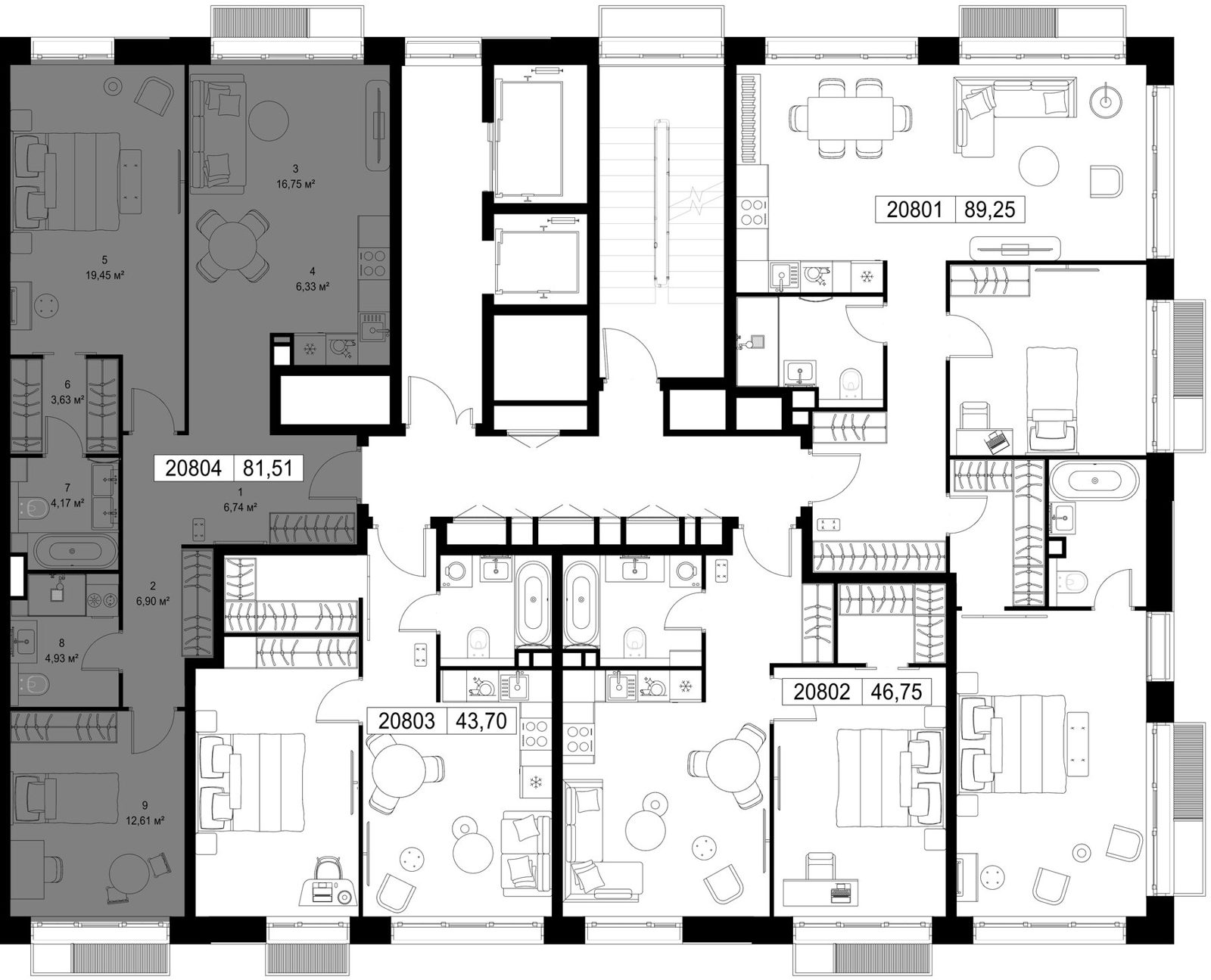 2-комнатная квартира, 81,5 м² — фото 2