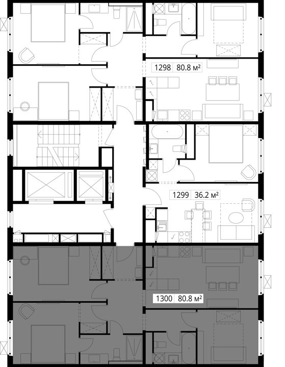 3-комнатная квартира, 80,8 м² — фото 2
