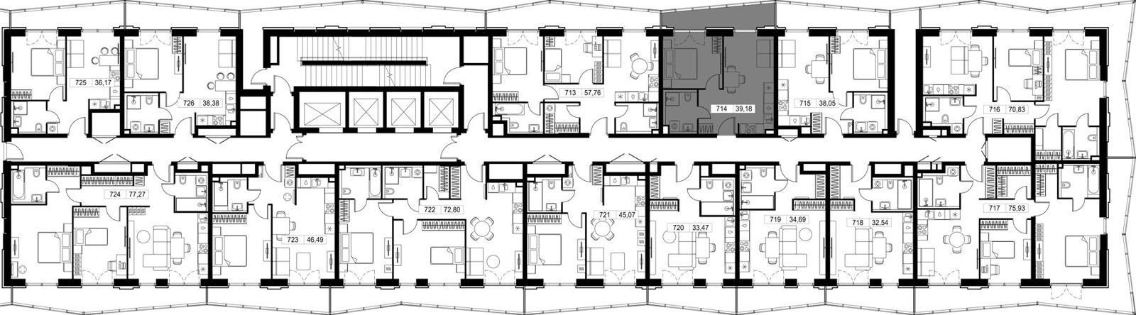 1-комнатная квартира, 39,4 м² — фото 2