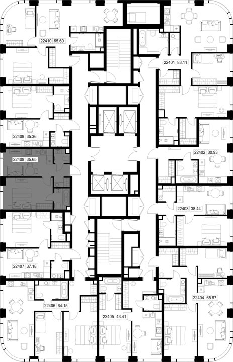 1-комнатная квартира, 35,6 м² — фото 2