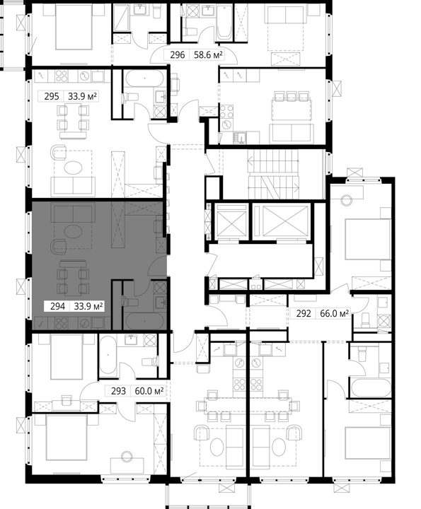 Квартира-студия, 33,9 м² — фото 2